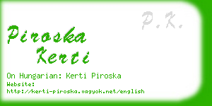 piroska kerti business card